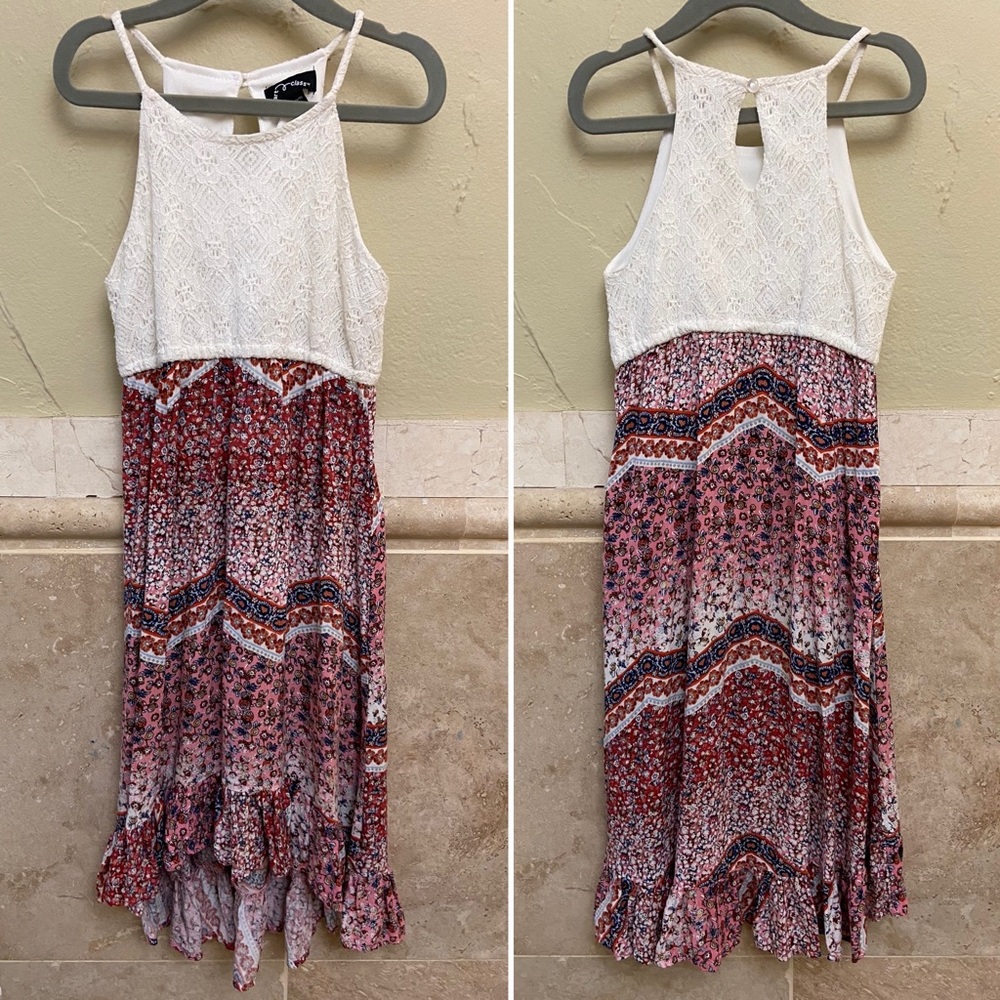 Art Class Target Halter High Low boho Dress size XS 4-5